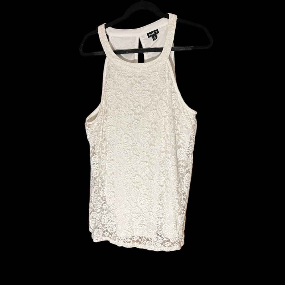 Torrid Cream Lace Top